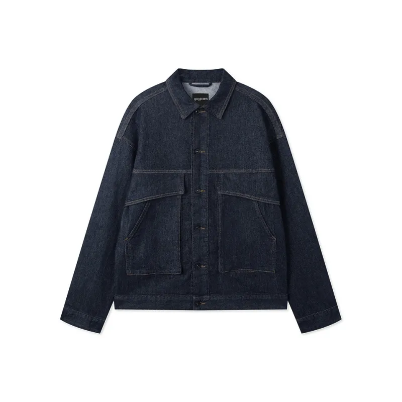 Gxg Jeans Denim Jacket Men's Dark Blue-0