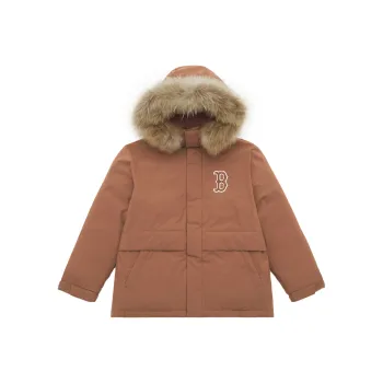 MLB Boston Red Sox FW24 Down Jacket Mid Length Unisex Brown