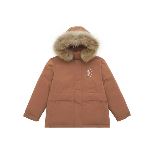 MLB Boston Red Sox FW24 Down Jacket Mid Length Unisex Brown