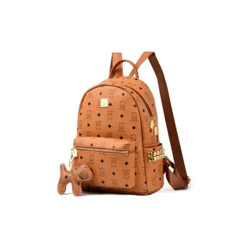 Gerlanx PU Backpack Medium Size Women's Brown/Pink/White/Black