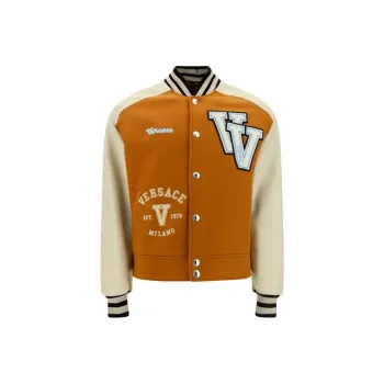 VERSACE FW22 Baseball Jacket Men's Beige