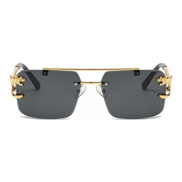 YUZHAOLIN Metal Square Sunglasses Unisex-1