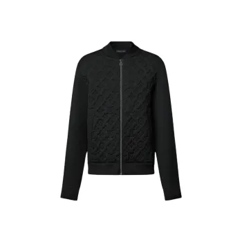 LOUIS VUITTON Monogram Padded Wool Blend Bomber