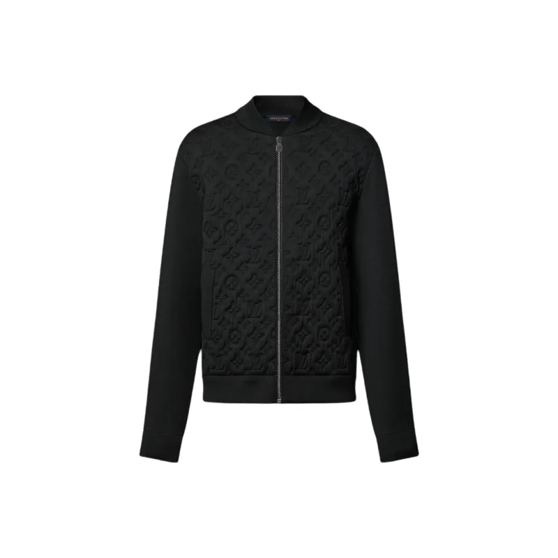 LOUIS VUITTON Monogram Padded Wool Blend Bomber-0