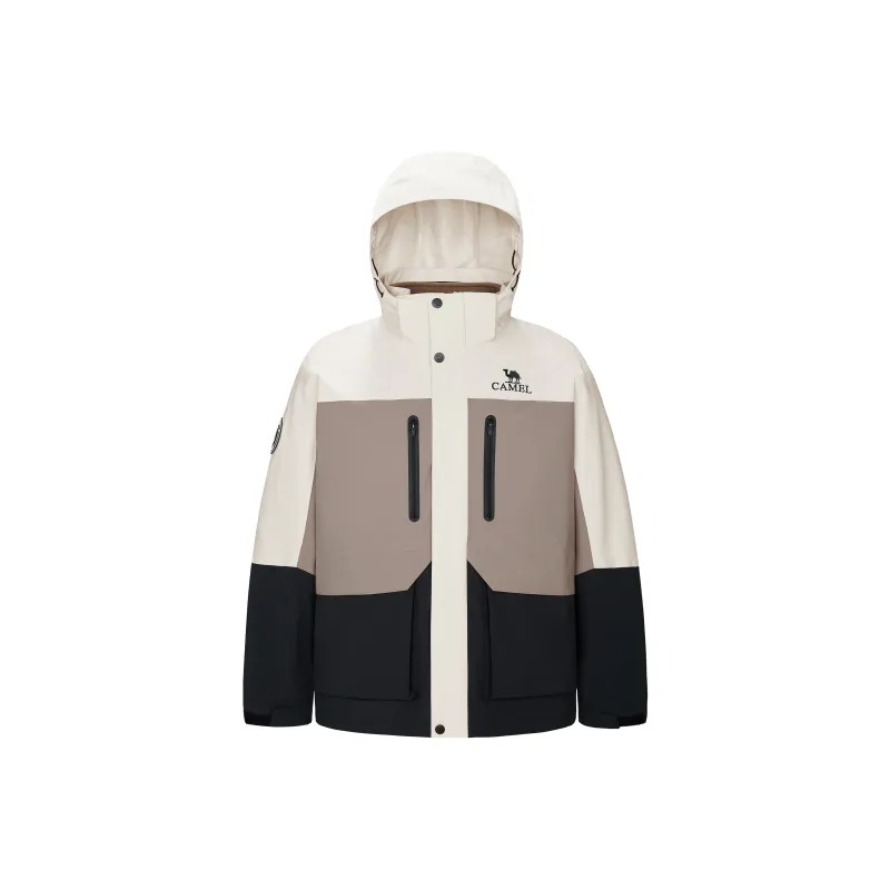 QIE Outdoor Multicolor Water Resistant Windproof Wear Resistant 3 in 1 Fleece Lining Windbreaker Jacket Unisex-4