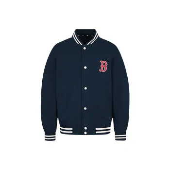 MLB Boston Red Sox Letterman Varsity Baseball Jerseys Unisex Boston Red Sox Navy Blue