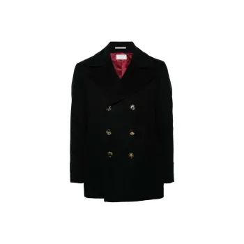 Brunello Cucinelli Double Breasted Straight Hem Coat
