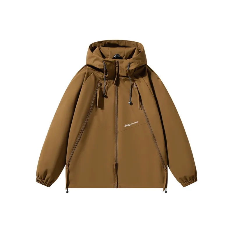 Jeep Windbreaker Jacket Trench Coat Unisex-5