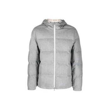 Brunello Cucinelli Zip-Up Padded Hooded Down Jacket