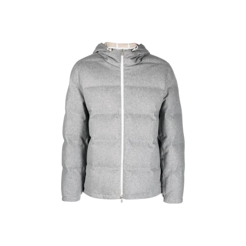 Brunello Cucinelli Zip Up Padded Hooded Down Jacket-0