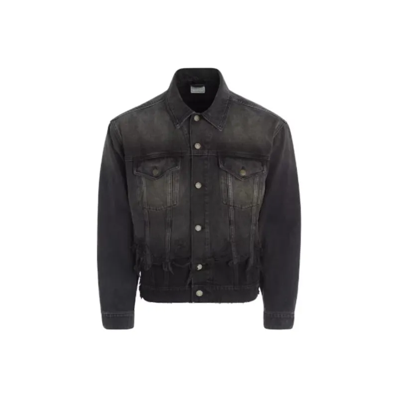GUESS Denim Jackets Men Black-0