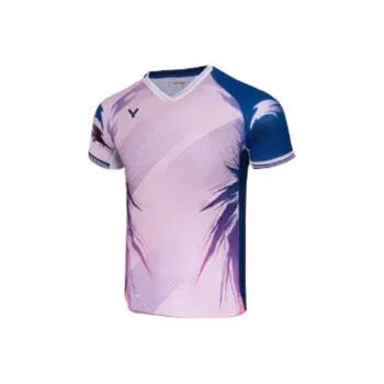 VICTOR Capsule T Shirt Men's Dark Pink Blue
