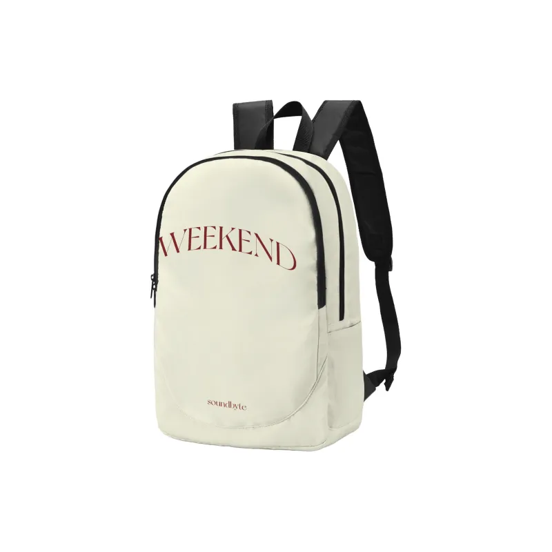 ONRF SOUNDBYTE Collaboration Polyester Backpack Medium Size Unisex White-1