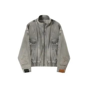 M MAICCO Denim Jacket Unisex Gray