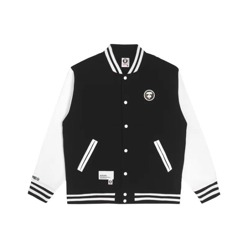 Aape Moonface Logo Varsity Jacket-2
