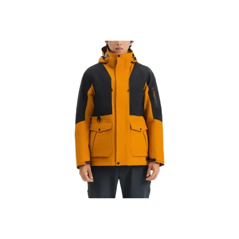 DECATHLON Waterproof, Windproof, Thermal, Water Repellent Windbreaker Jacket Men's Gold Brown-0