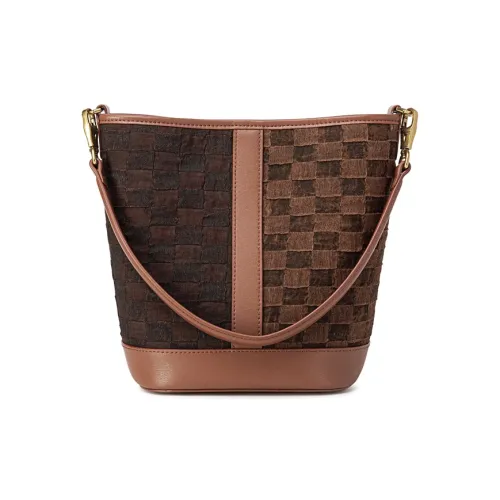 Liang Jin Ji Mulberry Silk Shoulder Bag Large Size Women's Coffee/Silver/Black