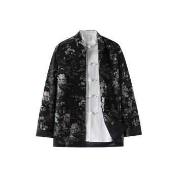 XUANSHENG Jacket Top Men's Black
