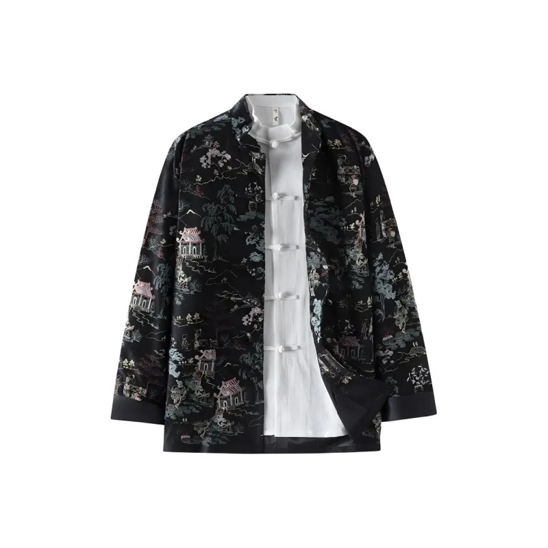 XUANSHENG Jacket Top Men's Black-0