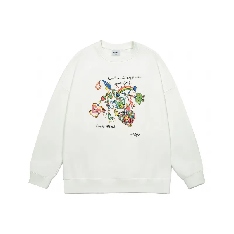 Guuka Sweatshirt Unisex Cream White-0