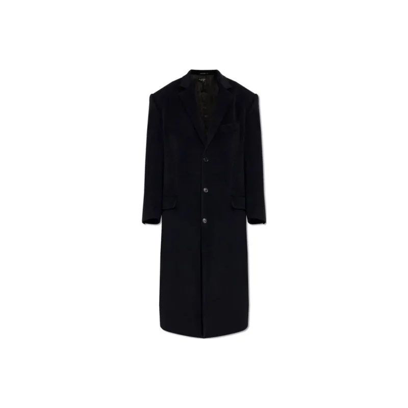 Balenciaga Collared Button Up Coat-0