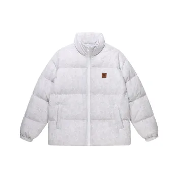 MATCHA STORY Down Jacket Unisex White Gray