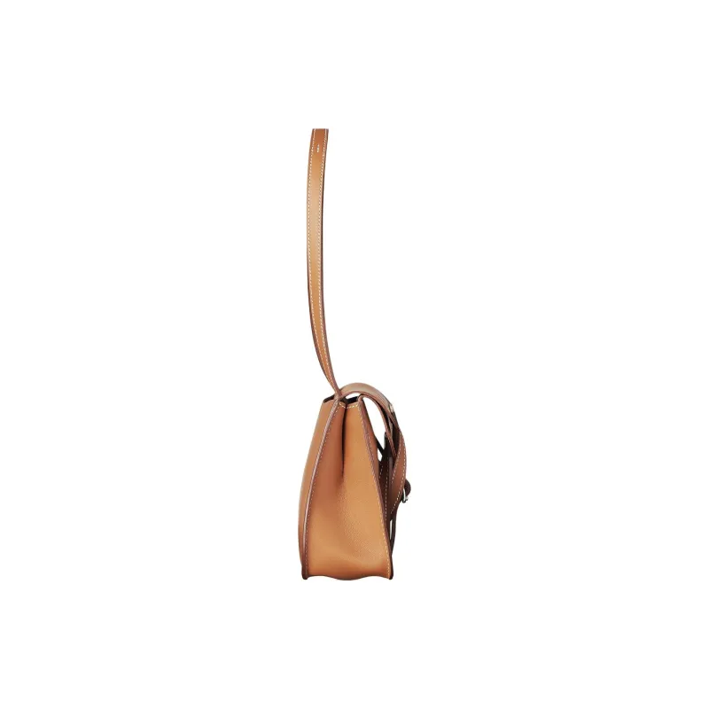 HERMES Halzan Swift Calfskin Shoulder Bag, Crossbody Bag, Handbag Mini Women's Khaki-2