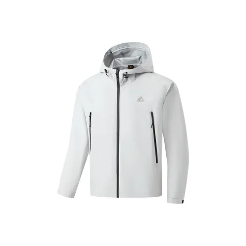 PEAK Three Proofing Windbreaker Jacket Men's Light Silver Gray