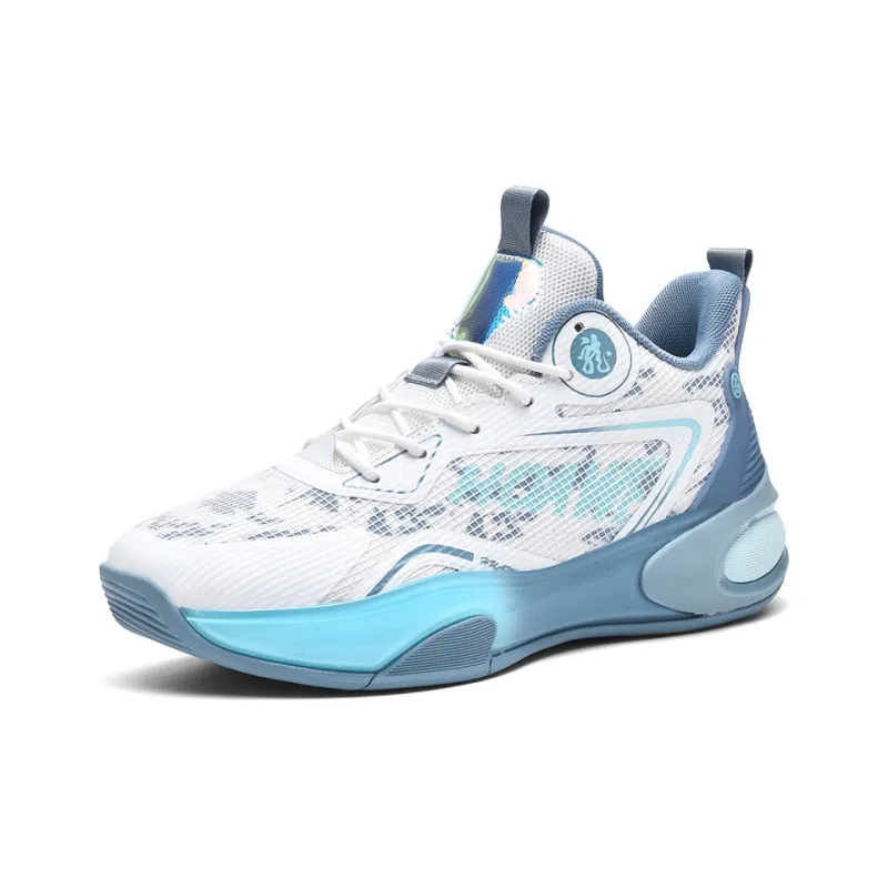 QIUTEXIONG Shock Absorbers Slip Resistant Breathable Mid Top Basketball Shoes Unisex-15