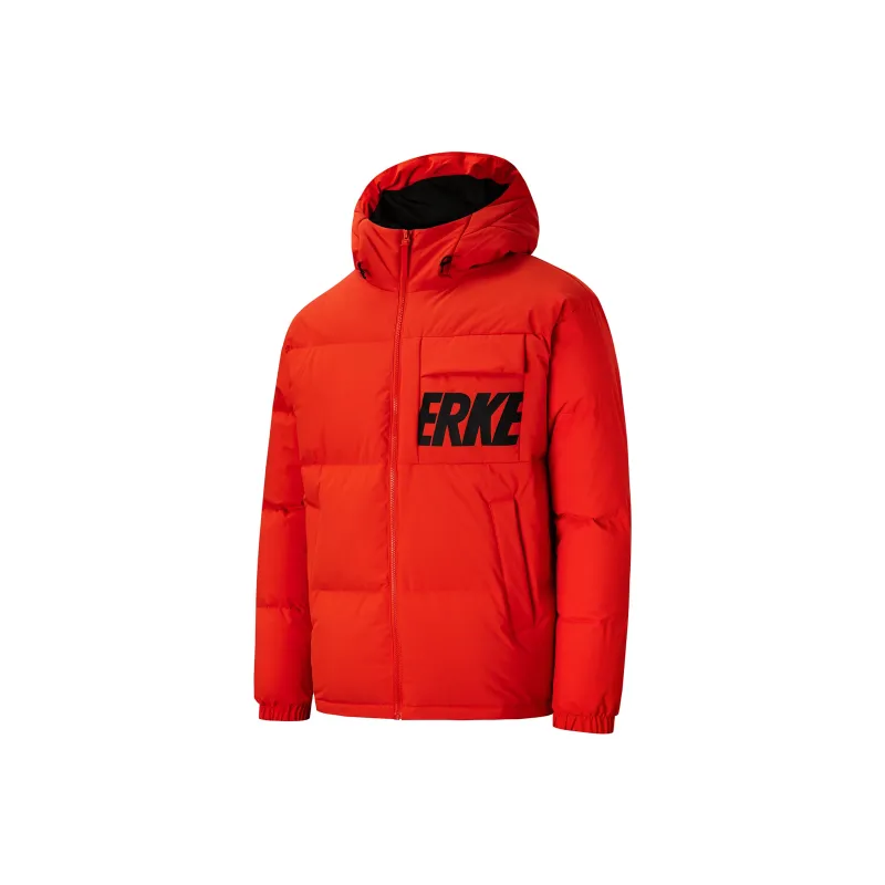 Erke Variety Training Collection Down Jacket Men's China Pink Orange-0