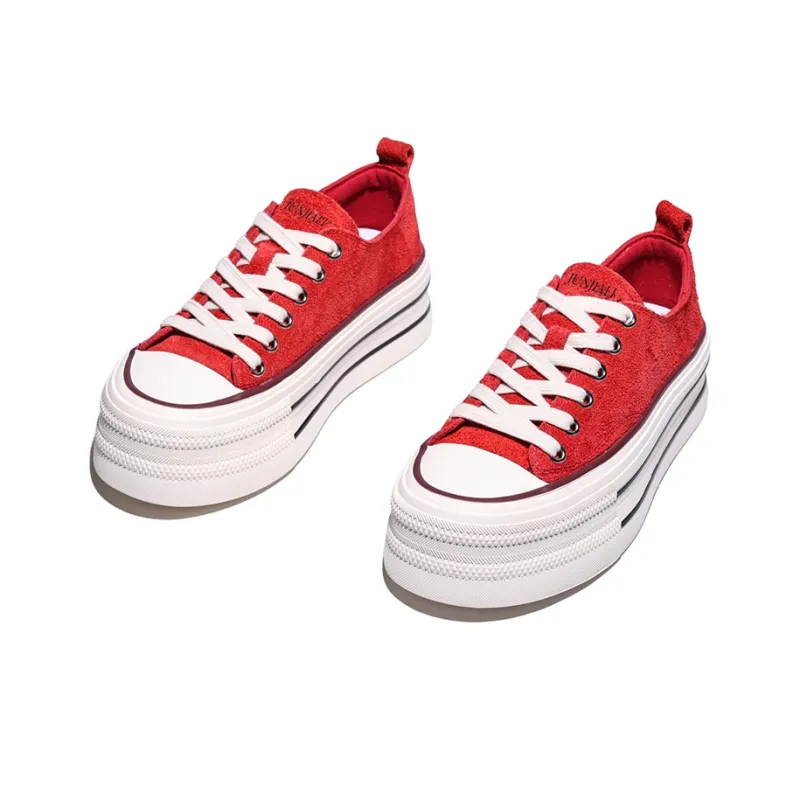 Junjali Slip Resistant Low Top Skateboard Shoes Women's-4