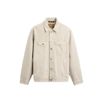 ZARA Denim Jackets Men Beige