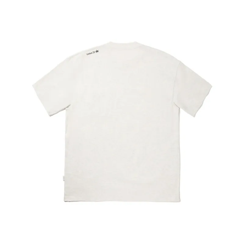 LiNing T Shirt Unisex Heather Gray Ecru-1