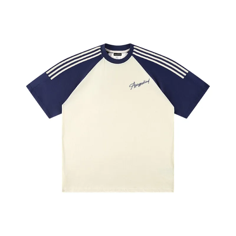 PISYPOX T Shirt Unisex Navy Blue & Yellow-5