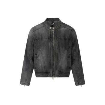 GBXM Denim Jacket Unisex Washed Black