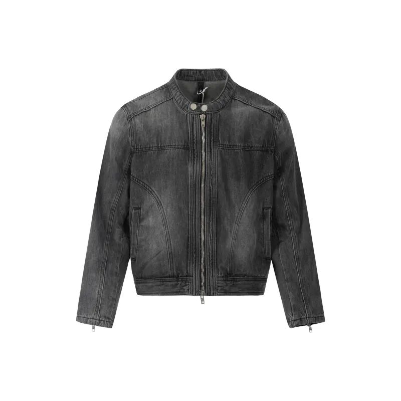 GBXM Denim Jacket Unisex Washed Black-0