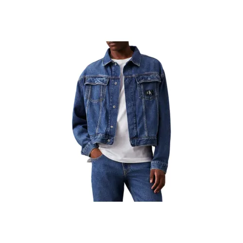CALVIN KLEIN Jackets Coats Europe Version Men's Dark Blue