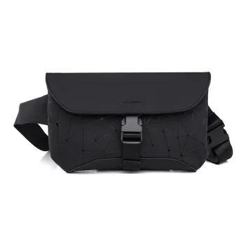 GOBLIN SHARKS 1759 Laminated Oxford Cloth Crossbody Bag Regular Unisex Black/Blue