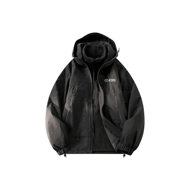 Lafetto Water Resistant Windproof Wear Resistant Windbreaker Jacket Unisex-0