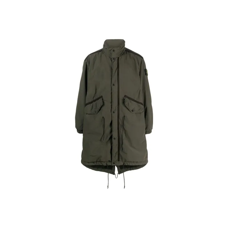 STONE ISLAND David Compass badge Long Raincoat-0