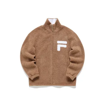 FILA Velvet Jackets Unisex Teddy Camel