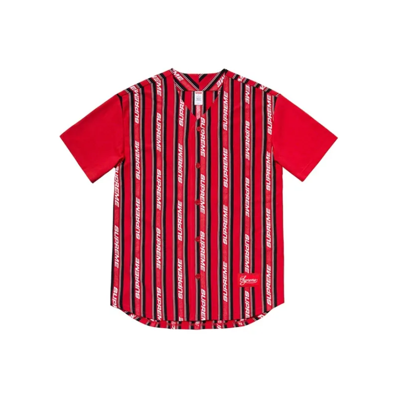 Supreme Jacquard Logo Baseball Jersey-0