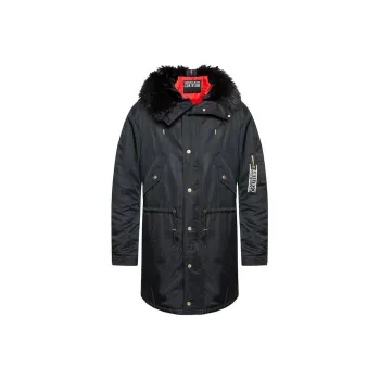 VERSACE JEANS COUTURE Coats Men Black