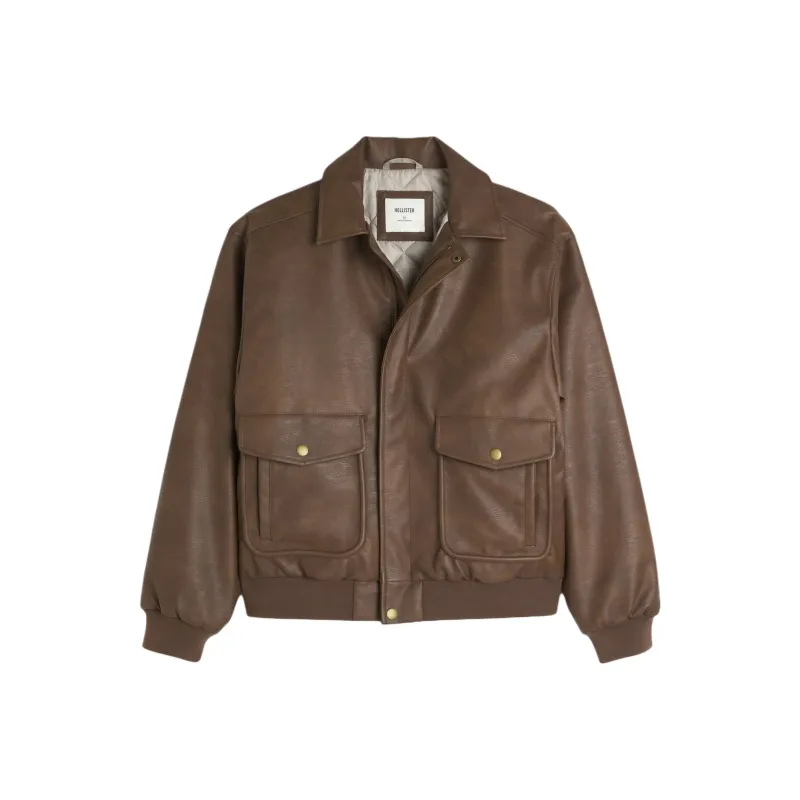 Hollister Jackets Coats Men's Brown-0