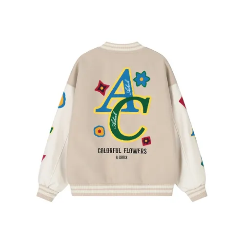 A Chock Baseball Jacket Unisex Apricot