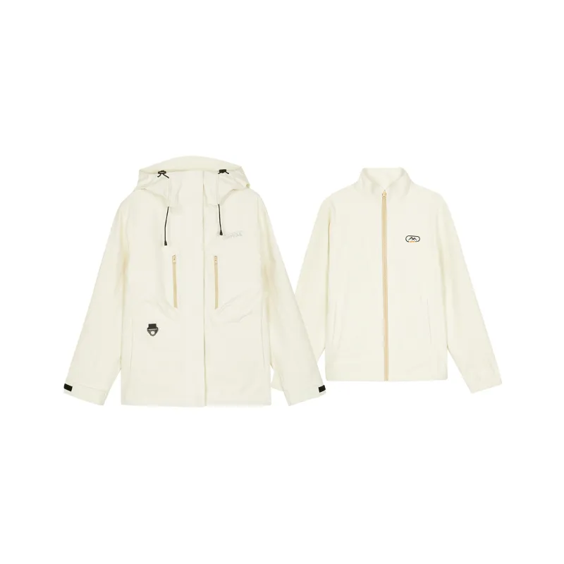 Skechers AW24 Waterproof And Windproof To Keep Warm Windbreaker Jacket Unisex Almond White-0