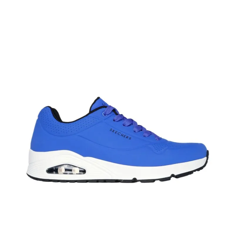 Skechers Uno Shock Absorbers With Slip Resistant And Abrasion Resistant Properties Low Top Casual Shoes Men's Blue-1