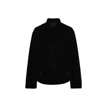 HELIOT EMIL Hooded Denim Shirt Jacket