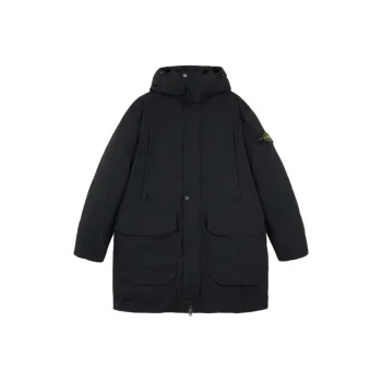 STONE ISLAND Polyester Micro Twill Long Down Parka Jacket