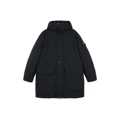 STONE ISLAND Polyester Micro Twill Long Down Parka Jacket